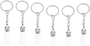 GARIOUANS 6Pcs Glass Perfume Bottles Refillable Essential Oil Vials with Keychain Tiny Glass Jars for Aromatherapy Versatile Storage for Perfumes Oils for and Daily