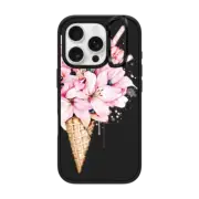 iPhone 16 Pro Impact Ring Stand Case MagSafe Compatible Lilies ice cream