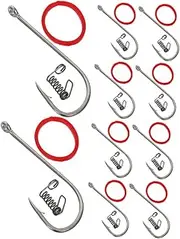 Long-Lasting Live Shrimp Hooks 10/Pack Spring Barbed Carbon Steel for Fishing Conditions
