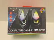 BYTECH COMPUTER GAMING SPEAKERS WITH CHANGING RGB MULTI-COLOR LED LIGHTS