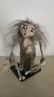 OOAK Handmade Creepy Oddity Art Clay Sculpture Caveman Beast Mnster Creature