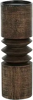 Coast To Coast Home Vesper Wood Candle Holder, 9 cm x 25 cm Size, Grey