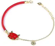 [FEATUR] Ladies Jewellery Gift,Silver Bracelets for Womens,Charm Bracelet, Court Style Cow Bracelet Women's Sterling Silver Bracelet Red Rope Braided Bracelet for The Year of The Ox Gold