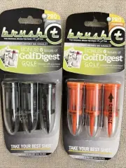 Brush-t Golf Tees PRO Driver & Oversize 2 packs of 3