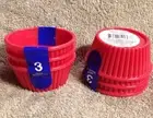 6 Red Ramekin Sauce Cups -Side Sauce Dish Salsa Dip Bowl 4oz each Brand New