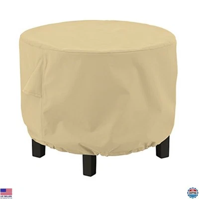 Classic Accessories Terrazzo Water-Resistant 36 Inch Round Ottoman/Coffee Table
