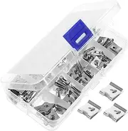 ASAKKURA 100pcs Car Fastener Clips U Clip Automotive Nut for Interior Panel Precision Machined Easy Installation for Electric Vehicles and Motorcycles Reliable Fastening