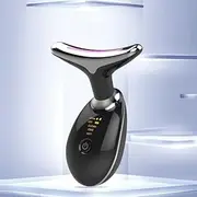 Wavy Chic Beauty Massager, Wavy Chic Microcurrent Multifunctional Massager 10 in 1 Microcurrent Device /951 (Color : Black)