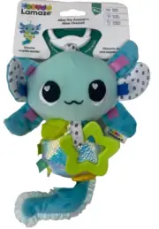 LAMAZE Alise the Axolotl - Stroller Clip Toys - Sensory Toys for Babies