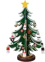 Wooden Christmas Tree Mini Tabletop Christmas Tree Wooden Xmas Tree Ornaments Table Desk Decoration Small