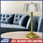 Crystal Table Lamp Cordless Desk Lamp Metal Bedside Lamp for Bedroom Study Hotel