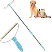 TOMVAES Carpet Rake for Pet Hair Removal，Hair Remover Kit for Carpets Home Car Pet Hair Remover，Long Handle Carpet Rake for Dog & Cat Hair Removal, Pet Hair Cleaning kit for Entire Home,Reusable Fur Brush & Lint Remover
