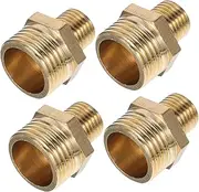 Zerodeko 4pcs Brass Pipe 1/2 to 1/4 Connector: Adapt Thread Sizes for Efficient Water Flow - for Garden Irrigation & Hose Repairs