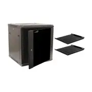 12U Wall Mount 19" Server 600mm Cabinet Rack Enclosure Door Lock W/ Shelves