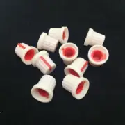 10pcs Red White Volume Control Rotary Knobs For 6mm Knurled Shaft Potentiometer