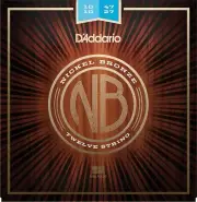 D'Addario Nickel Bronze Acoustic Guitar Strings, Light 12-String , 10-47