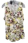 New LuLaRoe 2XL White Yellow Mauve Brown Green Floral Tank Regular Tank Top