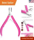 Ambidextrous Cuticle Remover Scissors - Sharp Stainless Steel, Pink Elegance