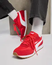 [Puma] Puma Women's St Miler Shoes in For All Time Red/Puma White/Gum Size 6 6 For All Time Red/Puma White/Gum