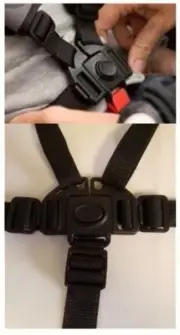 ERGOBABY 180 REVERSIBLE Stroller 5 Point Buckle Harness Clip Strap Replacement