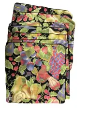 NWT Lee Jay Floral Fruit Set Of 6 Dinner Table Placemat Napkins