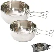 1 Set Outdoor Folding Bowl Chaise Dinnerware Basket Bowls with Lids Camping Tea Kettle Dishes Tarp Outdoor Folding Tableware Stove Electric Rack Plate End Silver Stainless Steel/1294