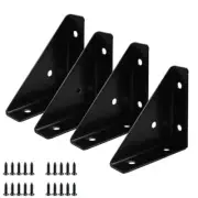 Pcs Triangle Shelf Bracket 63mm x 63mm Angle Corner Brackets Cold Large-Black 4