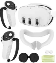 Silicone Cover Set Compatible with Oculus/Meta Quest 3, VR Accessories