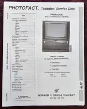 Sams Photofact 3179 Service Manual for Panasonic CTN-2788S, CTP2788S