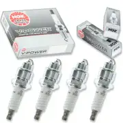 4pcs OMC AJ 14mm Hds 3 8" Rch. NGK V-Power Spark Plugs Inboard Kit Set Engin gk