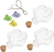 Cabilock 3pcs Transparent Cork Glass Wishing Bottles Beautiful Message Jar for DIY Crafts Decorative Drift Bottles for Art Projects and Unique