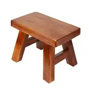 Sturdy Step Stool Footstool Solid Wooden Small for Kids Adults Sink Plant Brown
