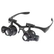 9892GJ 10X 15X 20X 25X Watch Repair Magnifier with 2 LED Lights