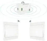 Wireless Light Switch,110-230V Wireless Light Switch and Receiver Kit Self-Powered Switch Remote Control Lighting Fixture