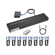 KVM Switch HDMI 8 Port, Yinker 4K@30Hz USB HDMI Rack KVM Console 8 in 1 Out w...