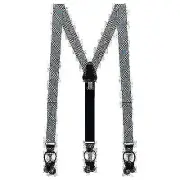 SuspenderStore Multi-Stripe Suspenders - CONVERTIBLE END BUTTON/CLIP - 5 Colors