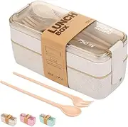 TARLINI Kids Bento Box | Leakproof Lunch Containers | Cute Lunch Boxes for Kids With Utensils, Chopsticks & Dividers | Bento Boxes for Adults, Dishwasher & Microwave Safe Japanese Bento