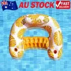 Tropical Leaves Pool Lounger with Cup Holders Floating Pool Chair Pool Raft
