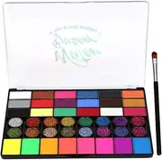 Face Paint Palette 42 Face Paint Set Festival Makeup Pigment Kit Boys and Girls Adults Non-toxic Odorless