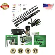 Compact Amundson Fishing Kit - 5.6ft Rod, Reel, Lures, and Carry Bag Included