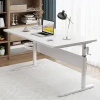 在飛比找momo購物網優惠-【HappyLife】工字鋼木升降電腦桌 100公分 Y11