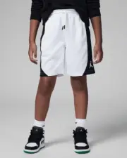 Jordan Girls White Black Jumpman Life Sport Junior Shorts Drawstring Size L NWT