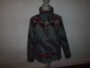 Women's WOOLRICH Wool Aztec Southwestern Print Clasp Jacket ~ Medium *NWT