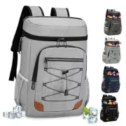 Backpack Cooler 36 Cans, Soft Cooler Backpack Insulated Leak Large light gray