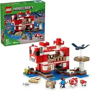 LEGO Minecraft The Mooshroom House Toy for 8+ Year Old Boys & Girls, Construction Building Set with Steve Figure, Mobs and Crafting Table, Kids Toy for Gaming Role Play, Desk Toy for Gamers 21270
