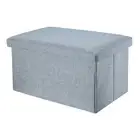 Foldable Bench 49x30x30cm Ottoman Stool Seat Cube Storage Box Lid