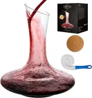 MWNI Wine Decanters and Carafes,Lead-Free Crystal Decanter Set Clear