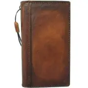 Genuine Leather case for Iphone 15 14 13 12 11 Pro Max Wallet Book Xr Xs 8+ SE