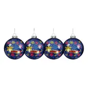 Adelaide Crows AFL Glitter Christmas Baubles Xmas Decorations