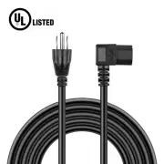 UL 6FT RIGHT ANGLE Power Cord For SONY PLAYSTATION 3 PS3 1st Gen AC Cable Plug